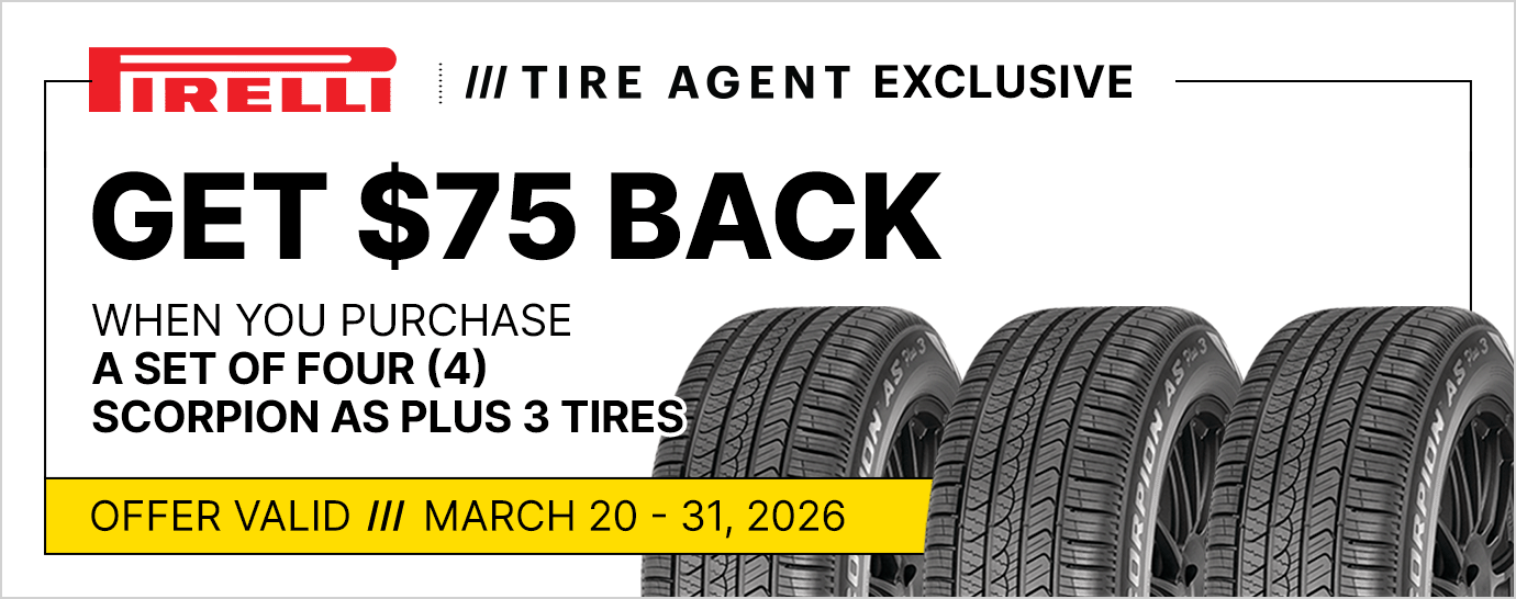 Get $75 back when you purchase a set of four (4) Scorpion AS Plus 3 tires