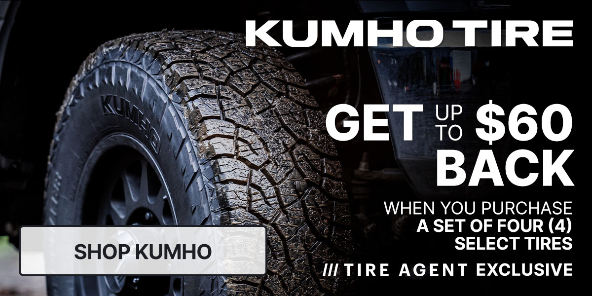 Get up to $60 back when you purchase a set of four (4) select tires