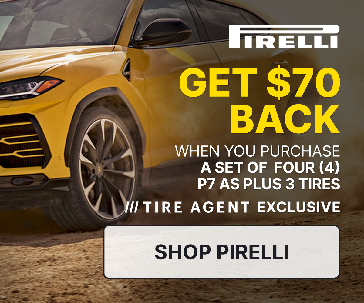 Get $70 back when you purchase a set of four (4) Pirelli P7 AS PLUS 3 tires
