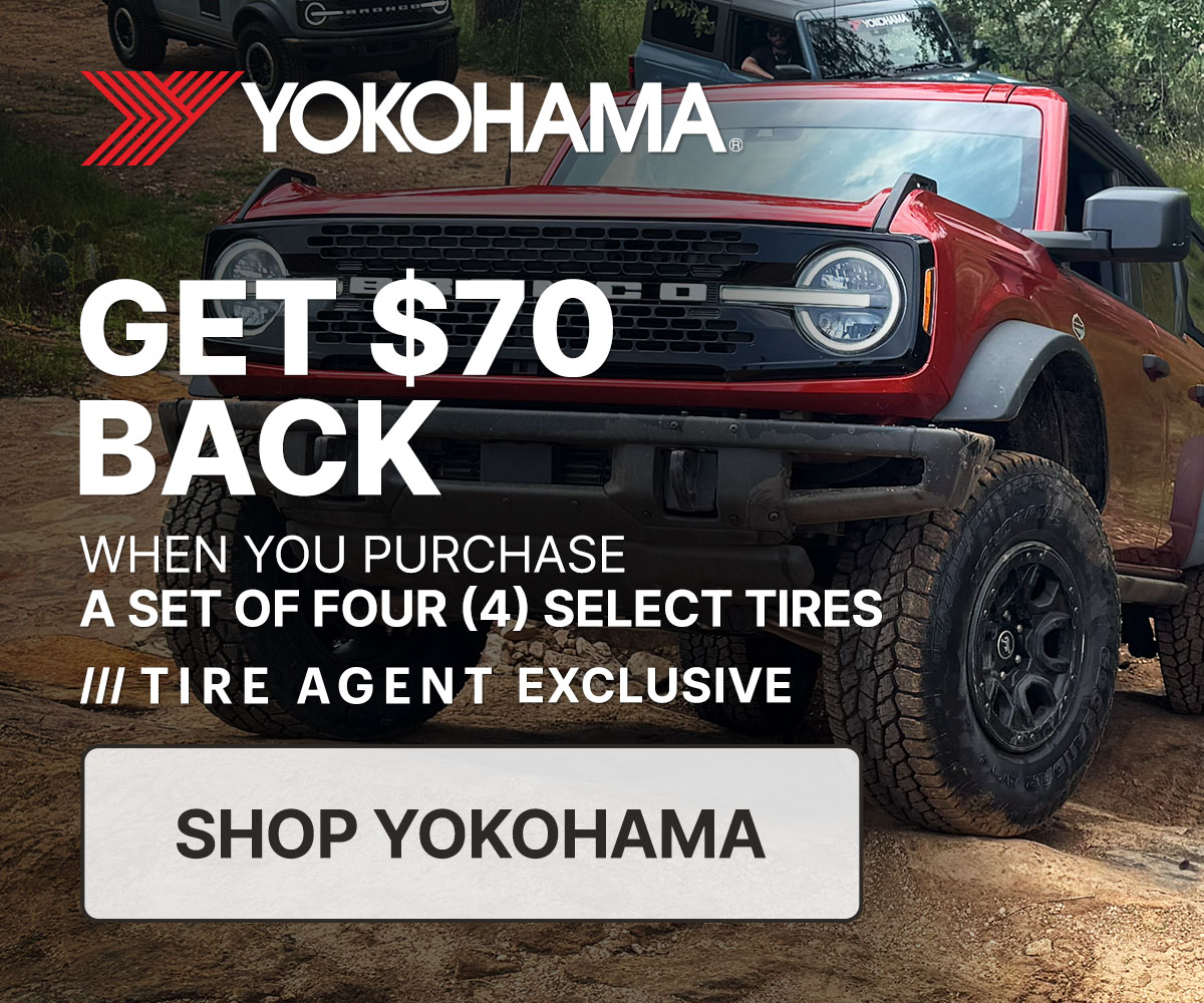 Get $70 back when you purchase a set of four (4) select Yokohama tires