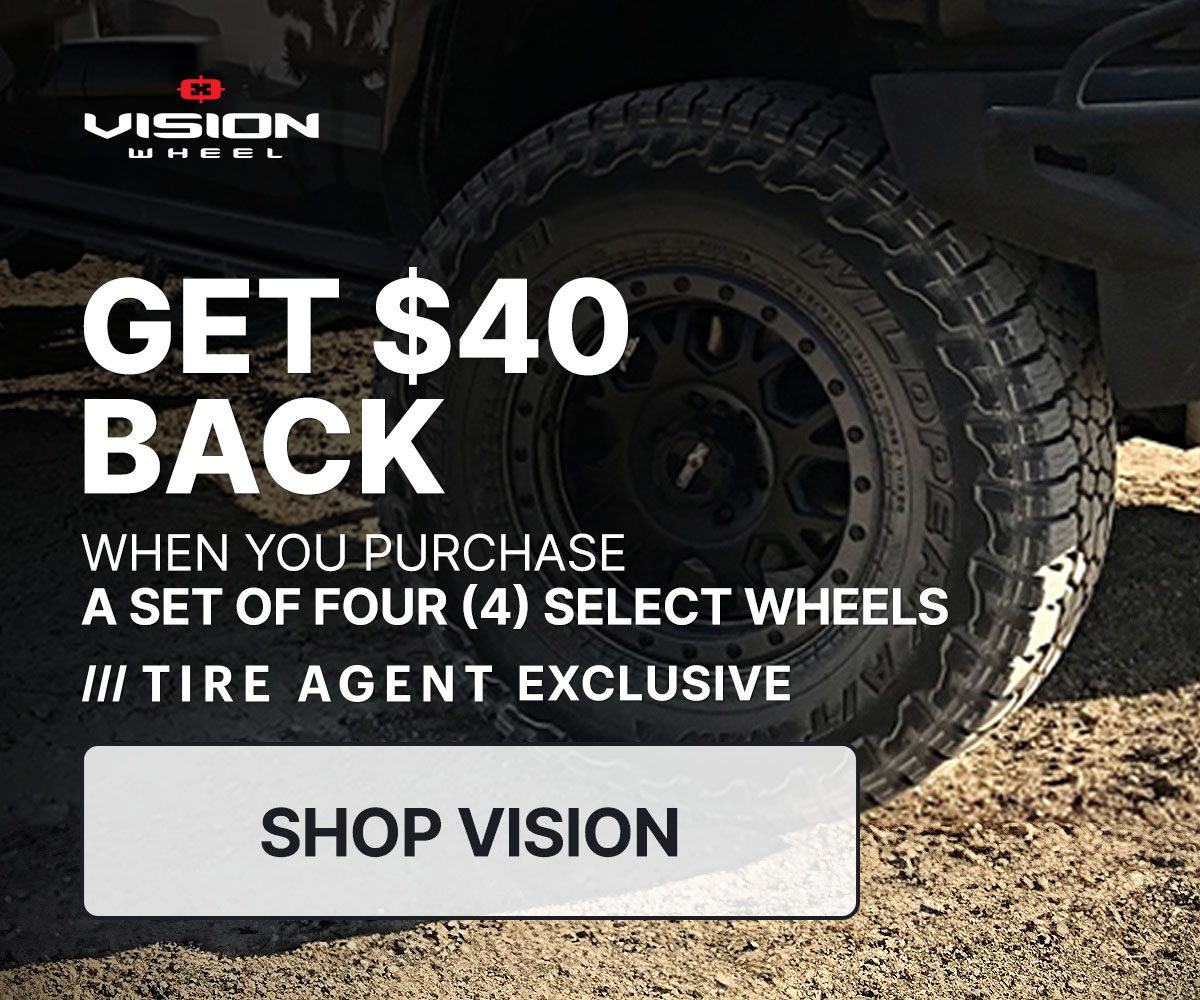 Get $40 back when you purchase a set of four (4) select Vision wheels