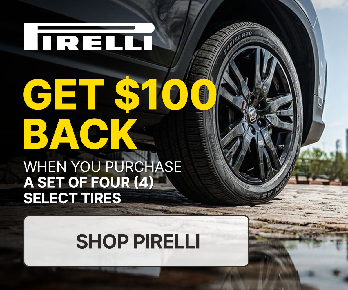 Get $100 back when you purchase a set of four (4) select tires