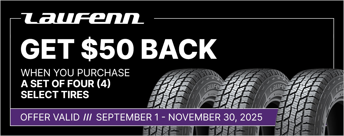 Get $50 back on a set of four (4) select Laufenn tires