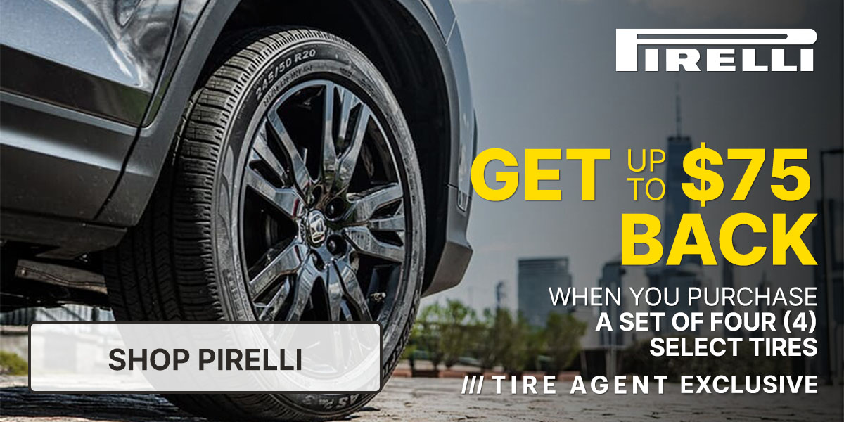 Get up to $75 back when you purchase a set of four (4) select tires